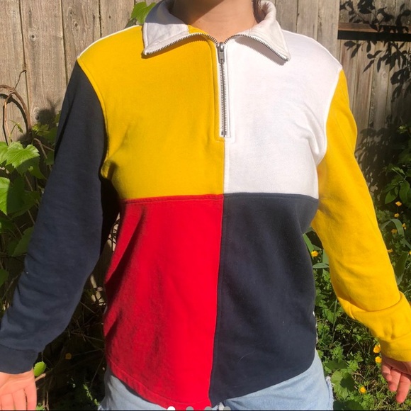 Primary Colorblock quarter zip 🌈🌈🌈🌈 - Picture 2 of 4